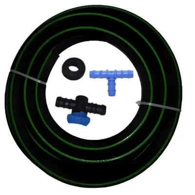 AirOxi 25 mm 10 m Aeration Tube with 1 Pc Tee, 1 Pc Grommet & 1 PC Valve For Aquaculture