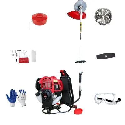 Vi Power Gold VI-POWER GOLD GX50, 50 CC 4-Stroke Backpack Petrol Brush Cutter, 2 HP Grass Trimming & Crop Cutting Machine