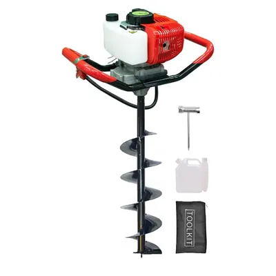 AIVA ITALY 2-stroke 52-cc Earth Auger with 8 Inch Auger Bit, AV-5200EA