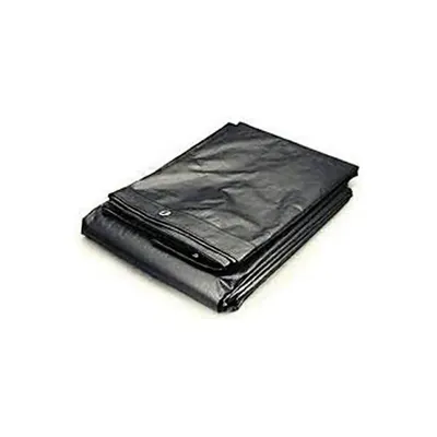 ZN GLOBAL NATION 550 GSM 30 ft x 30 ft Nylon Fabric, PVC Coated, UV Protected, Waterproof Tarpaulin Sheet (Color-Black)