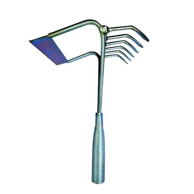 Heavy Duty Mild Steel 2 in 1 Culti-Weeder of 6 Teeth and 8 Inch Blade for Weeding and Cultivating Soil