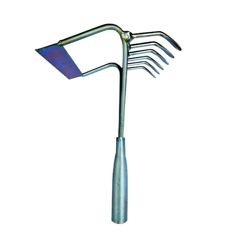 Heavy Duty Mild Steel 2 in 1 Culti-Weeder of 6 Teeth and 8 Inch Blade for Weeding and Cultivating Soil