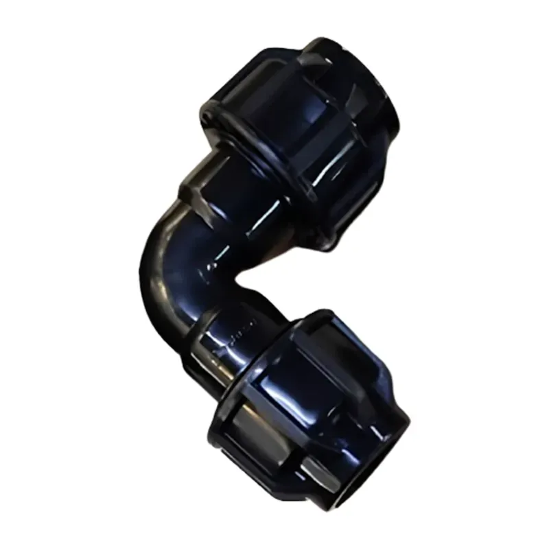 63 mm Two Cap Plastic Comp Elbow-Quick Connector, High Pressure Resistance, Irrigation Watering Fittings (Pack Of 2)