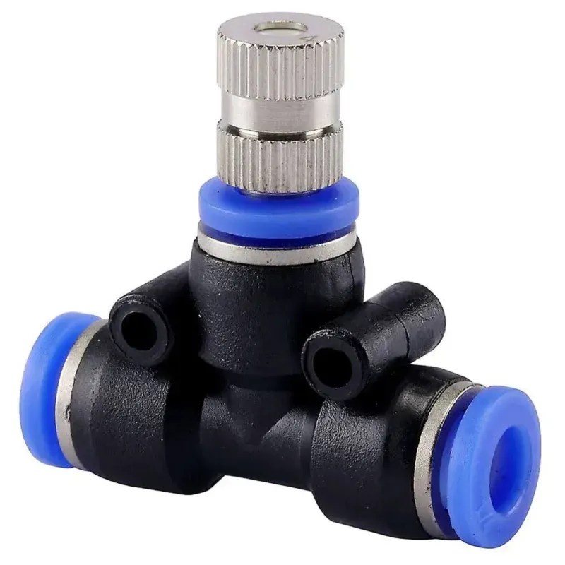 6 mm Brass Atomization Fogger Nozzle with Tee Connector For Misting, Cooling, Garden & Greenhouse (Pack Of 1)