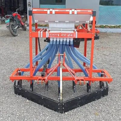 7 Row Tractor Drawn Seed Cum Fertilizer Drill for 35 to 60 HP Tractors