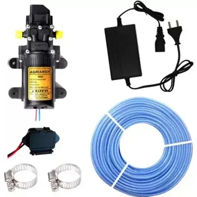 AGRIANSH 110 PSI Pump Motor Kit With Adaptor, Hose Pipe and Clamps For Water Pump & Pest Spraying
