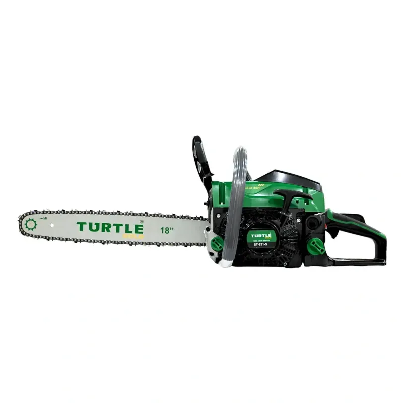TURTLE 3.5 kW Gold Petrol Chain Saw 78 CC 18 Inch Guide Bar Heavy Duty Gasoline Tree Wood Cutter (ST-831S)