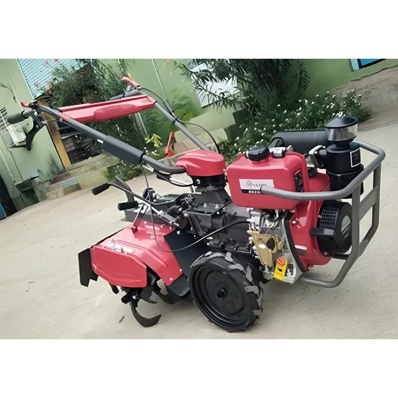 SPRAYMAN X-620A1, 8 HP 4-Stroke Back Rotary Diesel Power Tiller with Free Iron Wheel Set