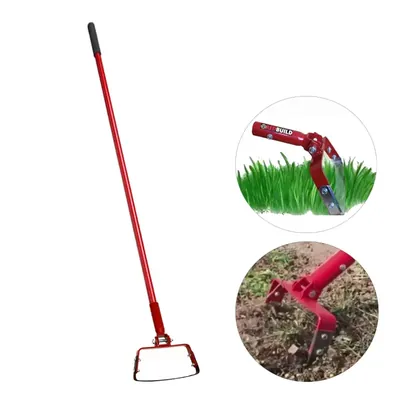 REDBUILD 8 Inch Oscillating Hoe, Manual Weeder for Agriculture with 5 ft Handle