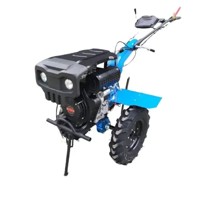 Jaiveer 9 HP JV-85D-E Self Start Diesel Power Weeder, 4-Stroke Tiller Machine with Headlight