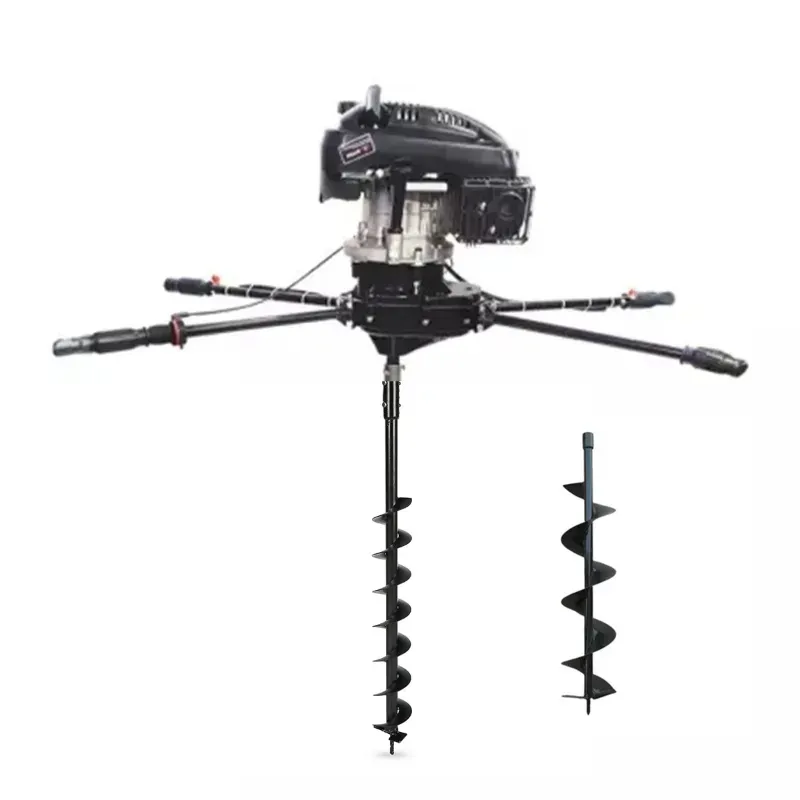 AIVA ITALY AV 1730, Tow Man Operated 4 Stroke 173 CC Earth Auger, Post Hole Digger Machine With 4 & 6 Inch Bit