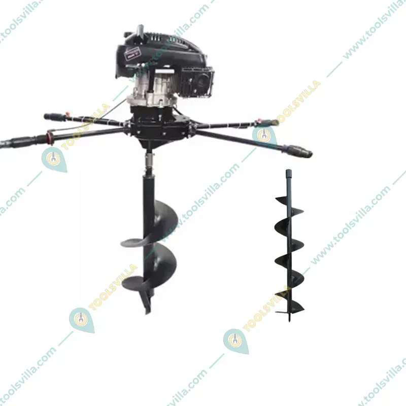 AIVA ITALY AV 1730, Tow Man Operated 4 Stroke 173 CC Earth Auger, Post Hole Digger Machine With 6 & 12 Inch Bit