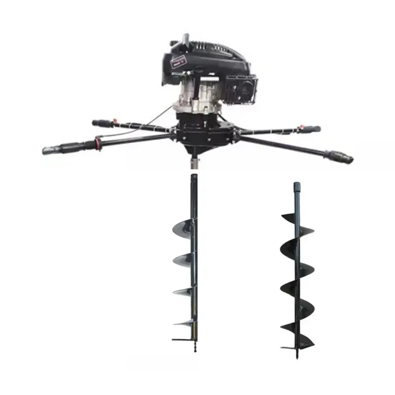 AIVA ITALY AV 1730, Tow Man Operated 4 Stroke 173 CC Earth Auger, Post Hole Digger Machine With 6 & 8 Inch Bit