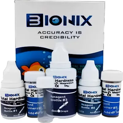 Bionix Total Hardness Test Kit, Measures Calcium and Magnesium Hardness, 100 Test