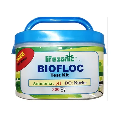 Lifesonic Biofloc Test Kit, 300 Tests Per Kit, Includes 75 Tests for Each of Ammonia, pH, DO and Nitrite