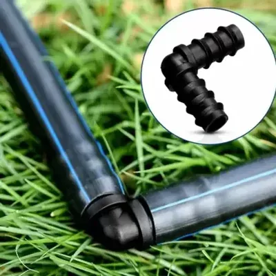 SUJAY 12 mm Elbow Connector of Online Pipe for Drip Irrigation (Pack of 200 Pcs)