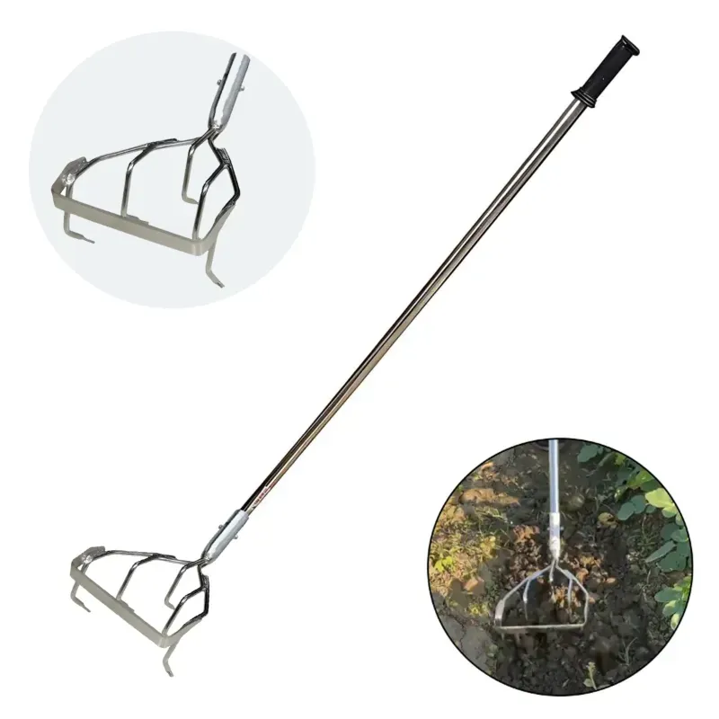 REDBUILD 2 in 1 Culti-Weeder/ Hand Weeder/ Garden Hose with 5 ft Mild Steel Handle