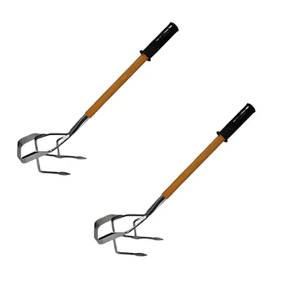 Mahan CW-34, 2 in 1 Multi Star Culti-Weeder with 1 ft Handle, Hand Weeder/Garden Hoe (Pack Of 2)