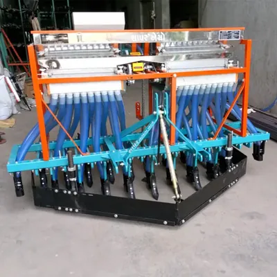 SHAPAR AGRO Tractor Operated Automatic 21 Tyne 64 Inch Double Hopper Seed Cum Fertilizer Drill With 42 Pipes