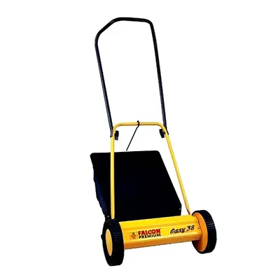 FALCON Easy 38 Hand Lawn Mower with 3 Height Adjustment, 15 Inch Cutting Width