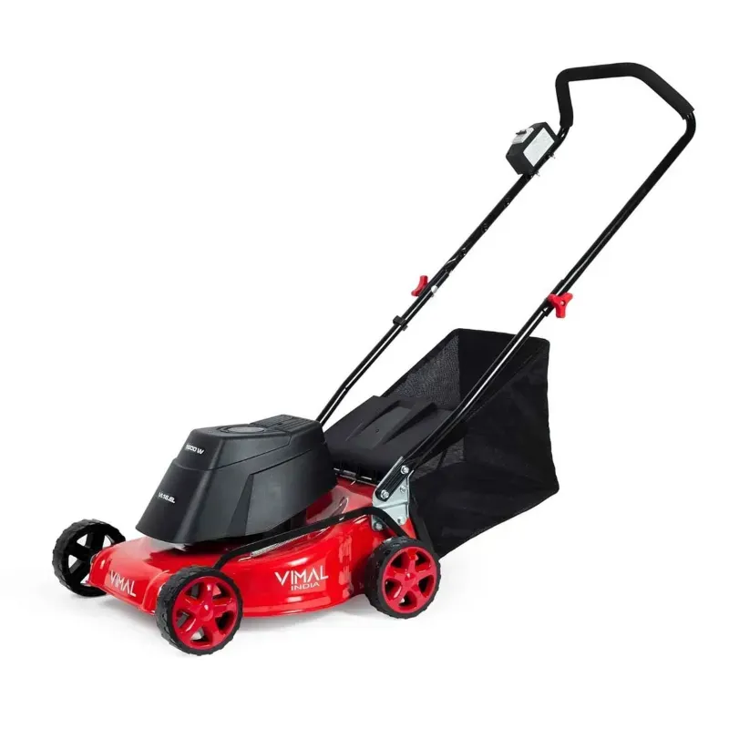 Vimal 1600 W 2.1 HP Electric Lawn Mower (VI.16.EL), 16-Inch Blade with 9-Level Height Adjustment Grass Cutter