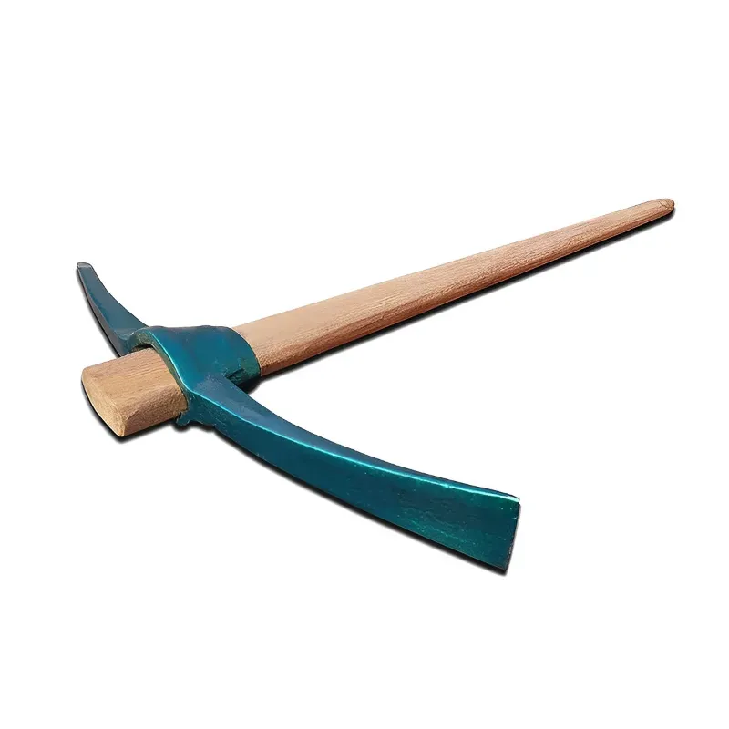 High Tempered Iron Pickaxe (Gaiti/ Kudaal) with Wooden Handle for Agriculture Uses, 12 x 12 x 12 cm