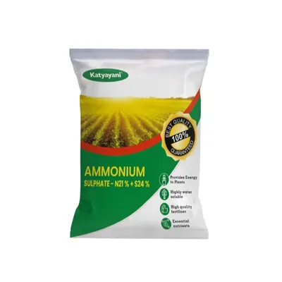 Katyayani Ammonium Sulphate Nitrogen (21%) Sulphur (24%) Fertilizer for Fruits, Vegetables & Ornamentals Fertilizers (Size-1 kg(1 kg x 1))