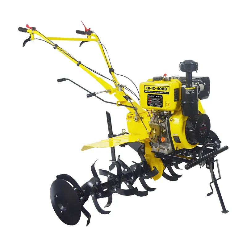 KisanKraft KK-IC-408D, 9 HP 406 CC Powerful Diesel Engine Power Tiller With 40 Rotavator Blades