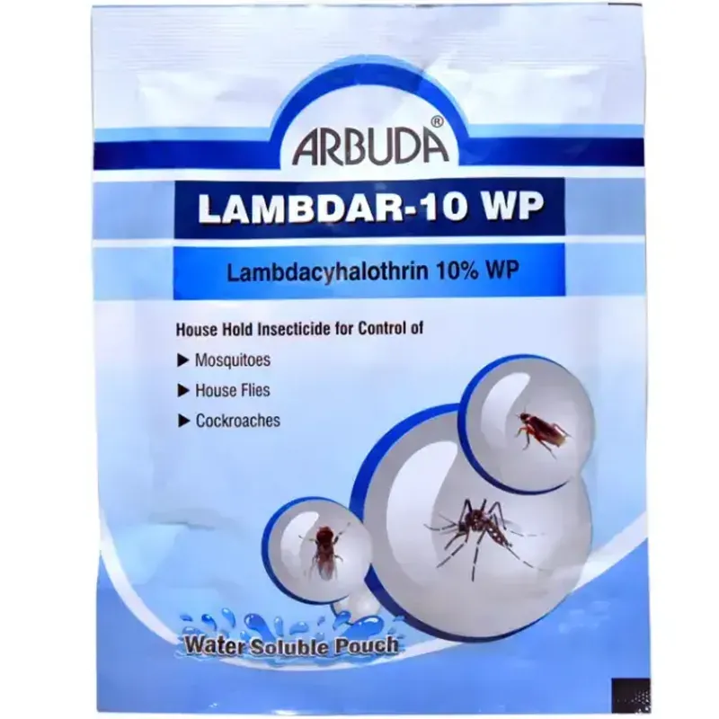 ARBUDA Lambdar -10 WP Lambdacyhalothrin 10% WP (Wettable Powder) for Indoor Pest Control, 62.5 g