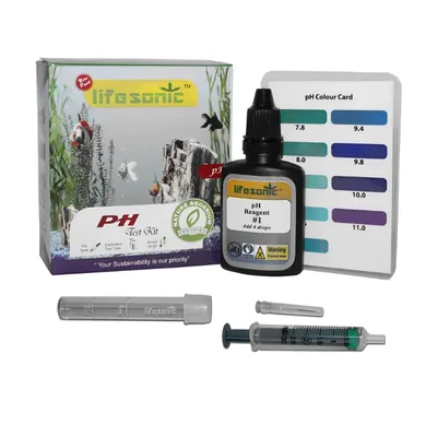 Lifesonic PH Aquarium Test Kit for Aquarium Tanks and Ponds, 200 Tests per Kit, 3 Years Shelf Life