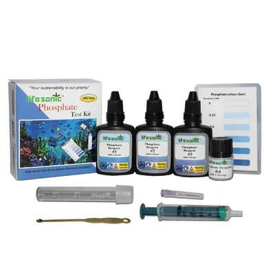 Lifesonic Phosphate Test kit for Acquaculture, 180 Test Per Kit, Suitable for Aquarium and Pond Water