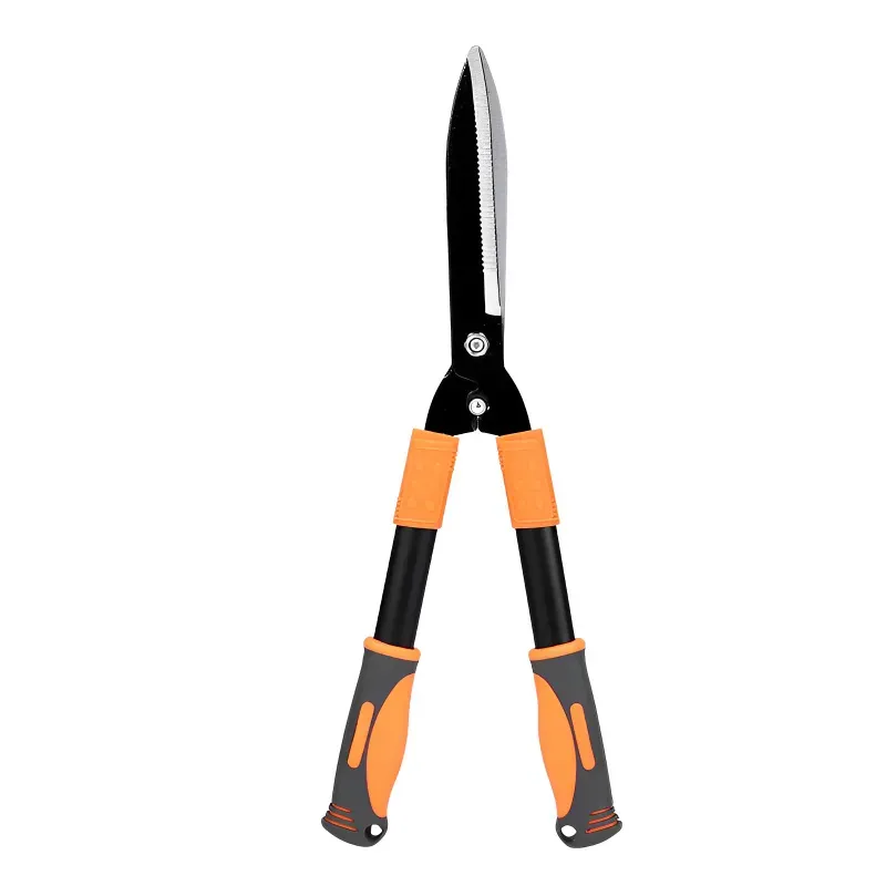 Heavy Duty Manual Garden Hedge shear with Carbon Steel Blade for Trimming Shrubs, Boxwoods, Weeds, Bushes With Rubber Grip Handle