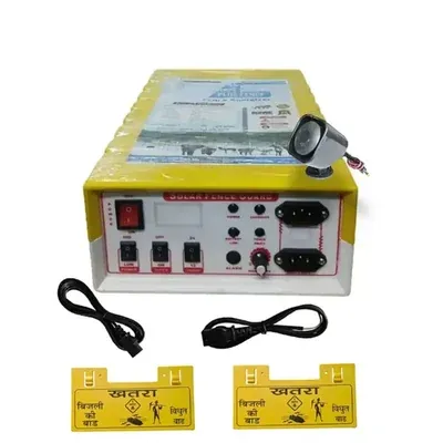 12 KV Power Plus Zatka Machine for 50 Acre With Cables, Siren and 2 Piece Warning Plates