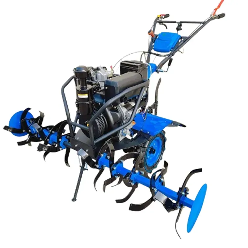 E Agro 9 HP Manual Start Diesel Power Tiller D-531, 4 Stroke Tiller with 54 Inch Rotavator