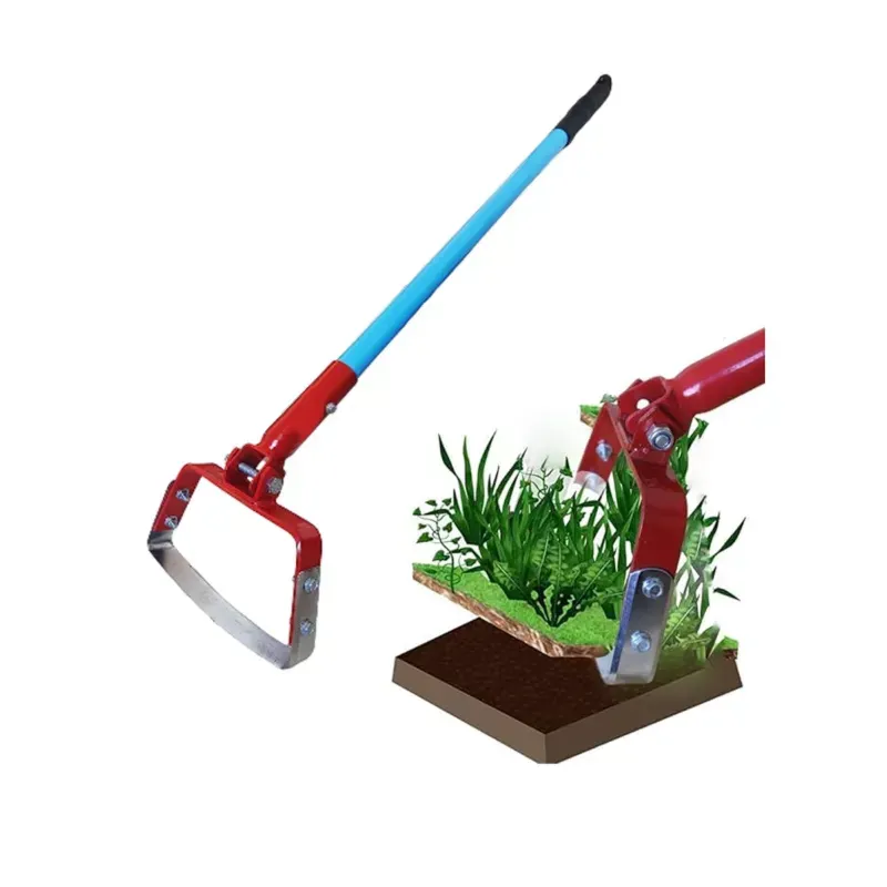 Heavy Duty 6 Inch Manual Weeder, Stirrup Hoe with Handle with 4.3 ft Handle for Agriculture