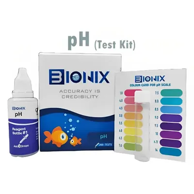 Bionix pH Water Test Kit for Freshwater & Saltwater, 200 Test