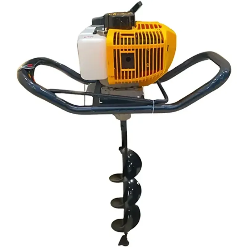 FLYMAX 63 CC 2-Stroke Petrol Earth Auger with 8-Inch Bit, Heavy Duty Hole Digger for Poles & Plantation