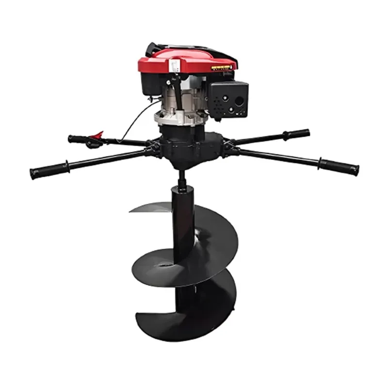 MECSTROKE Heavy Duty 4 stroke, 196 CC Earth Auger / Post hole digger Machine with 16 Inch Auger Bit