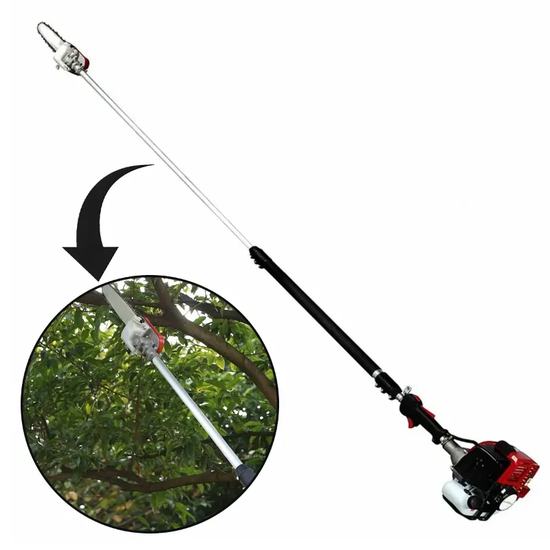 FALCON Telescopic Pole Pruner Saw With 12 Inch(30.48 cm) Cutting Bar, 2 Stroke and 25.4 CC