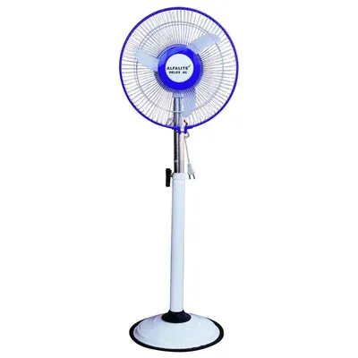 ALFALITE 24 W DC Delux DC Solar Pedestal Fan, 12 Inch Sweep & Adjustable Height