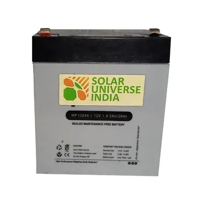 Solar Universe India 12 V 4.5 Ah SMF Battery for Solar, Bike, UPS, EV and Other Applications