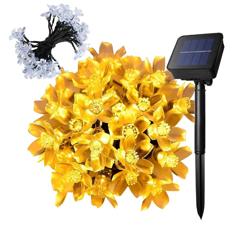 Giga Watts 30 LED 6.5 m Solar Cherry Blossom String Lights for Garden, Home, Patio, Lawn, Indoor, Outdoor, Wedding & Party