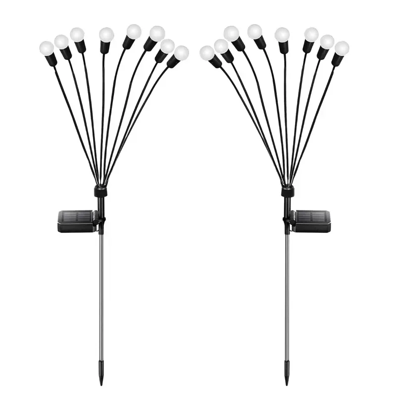 Giga Watts GW-302WW Solar Firefly Light with 3 V Panel 600mAh Battery BIS Approved for Garden Lawn Patio Pathway (Pack of 2)