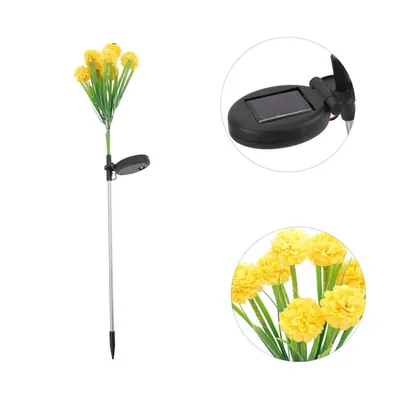 Giga Watts GW-921 42 LED Solar Carnation Flower Light 600mAh Battery BIS Approved with 2 V Panel for Patio, Lawn, Pathway