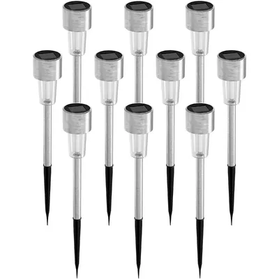 Giga Watts Solar Pathway Light Outdoor Landscape Lighting Decorative Driveway Spotlights for Pathways & Garden (Pack of 10)