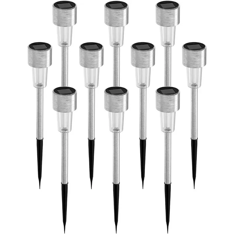 Giga Watts Solar Pathway Light Outdoor Landscape Lighting Decorative Driveway Spotlights for Pathways & Garden (Pack of 10)