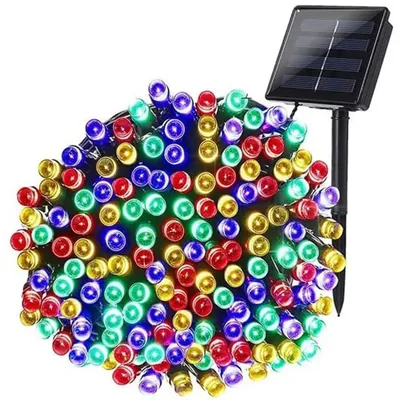 Giga Watts Solar String Light 22 m 200 LED Rope Lighting with Inbuilt Battery for Balcony, Outdoor, Backyards & Pathways