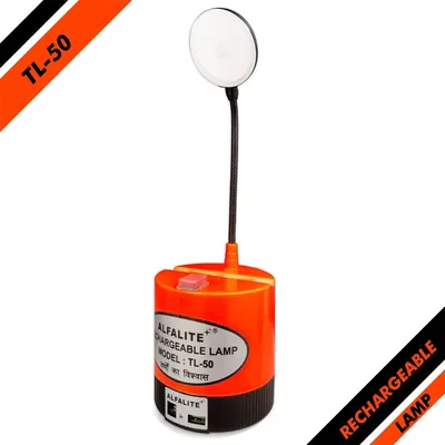 ALFALITE TL-50 Rechargeable LED Study Table Lamp with Emergency Mobile Charging & Built-in Mobile Holder