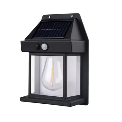 Giga Watts Solar Wall Lights Outdoor Motion Sensor Auto Chargeable Exterior for Front Porch Patio Garden (Warm Yellow)