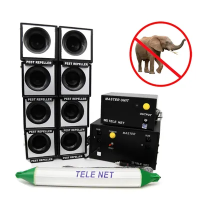 TELE NET ELE 105 Sonic/Ultrasonic Elephant Repeller for Agricultural Uses (3 Months Warranty)